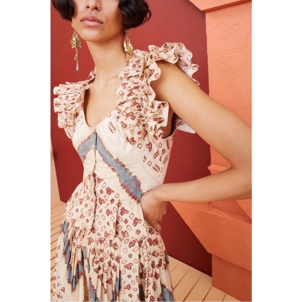 NWOT Ulla Johnson Cropped Cotton Ruffle Milla
Corset Top